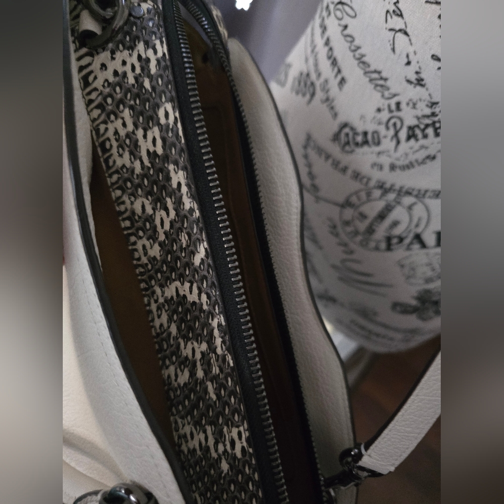 Coach Drew Satchel Grain Leather and Genuine Snakeskin Detail! Excellent!! - Picture 4 of 13